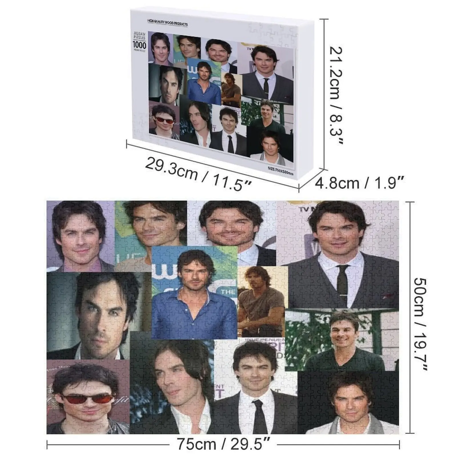Ian somerhalder Puzzle Nom personnalisé Image personnalisée Jouets personnalisés Puzzle