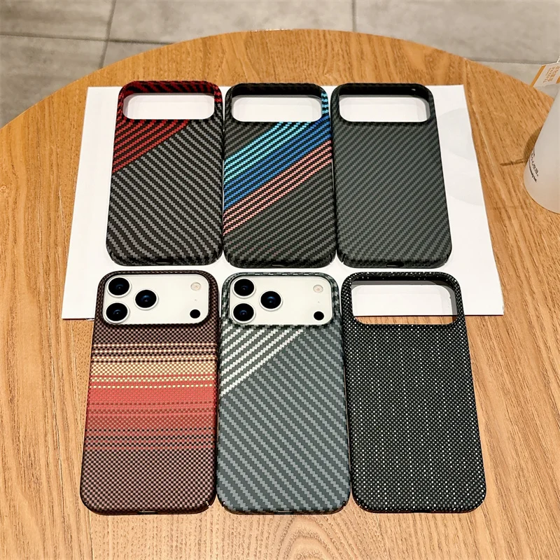 Luxuriöse matte Carbonfaser-Textur für Magsafe Magnetische Hülle für iPhone 17 16 15 14 Plus 13 12 11 Pro Max Stoßfeste Rückabdeckung – Detail 6