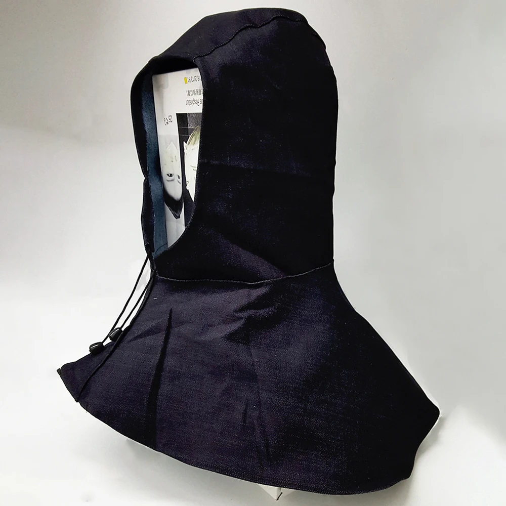 1pc Blue Denim Fabric Welding Hood Welding Caps Hats Flame Retardant Helmet Hat Welding Neck Protection for Welder Safety Cover