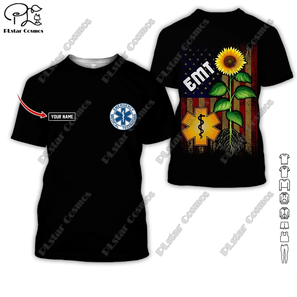PLstar Cosmos EMS Emergency Medical Service 3D Print New Fashion Summer T-Shirts Short-Sleeve Tee Men/Women Casual Streetwear 2