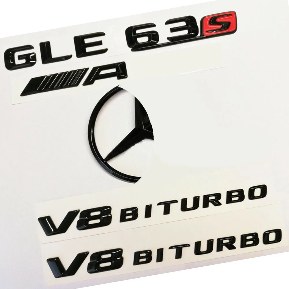 Car Rear Star Emblem Logo Sticker Badge Auto Decorate Accessories For Mercedes Benz GLE63s C292 AMG COUPÉ A2928100000 15-19