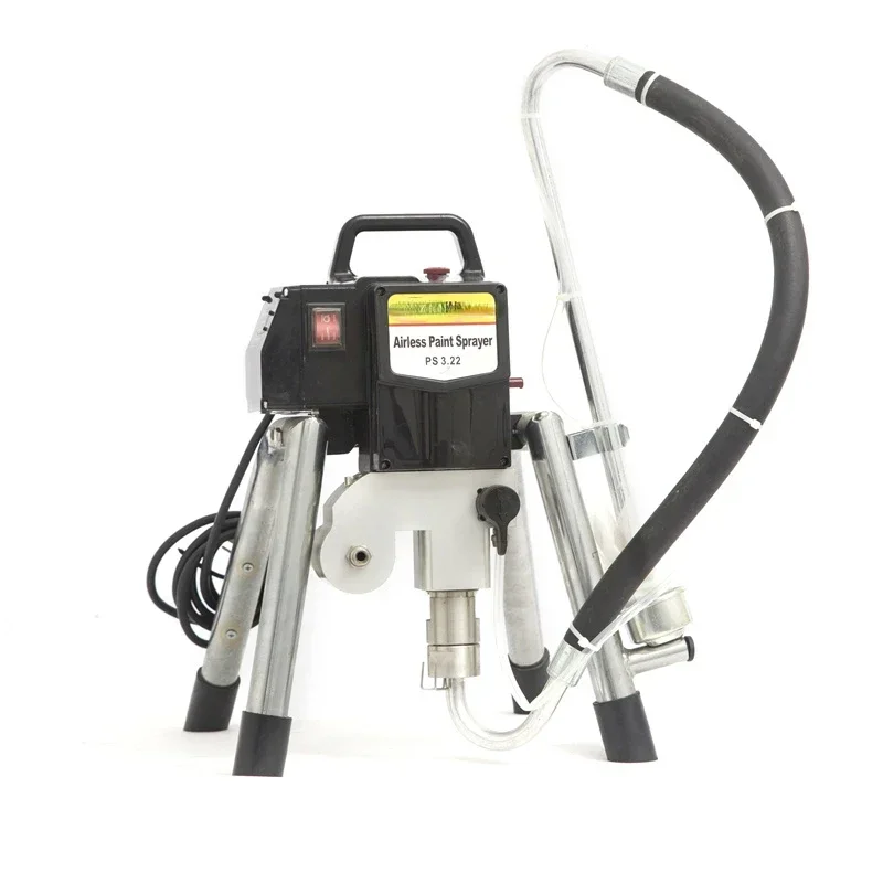 Electric airless paint sprayer in piston pump