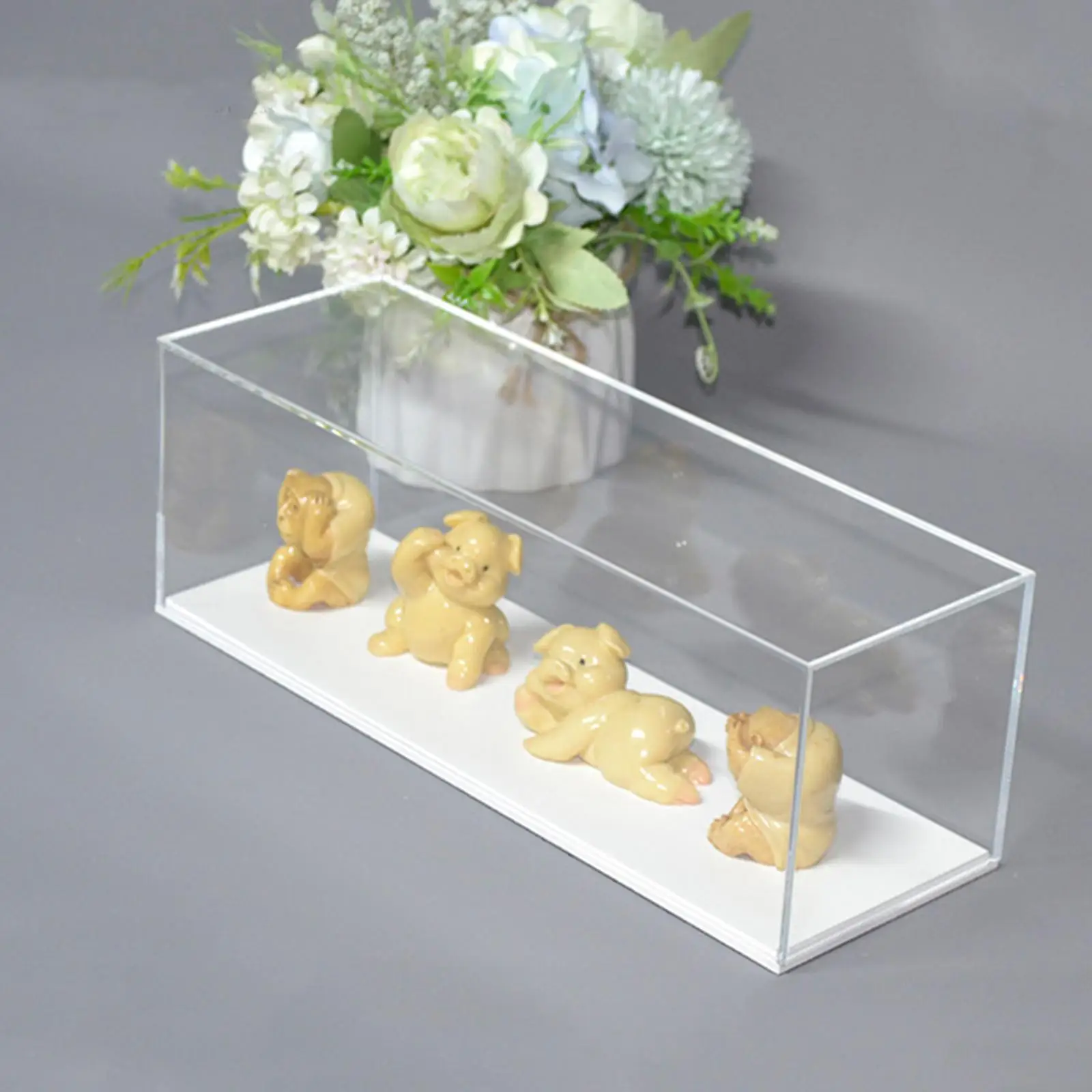 

12-дюймовая настольная витрина для фигурок, многофункциональная прозрачная акриловая витрина для небольших украшений, аксессуары, легкий вес