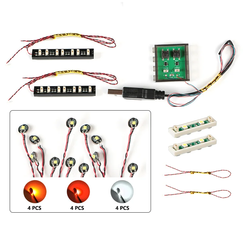 12 sztuk 1X1 1X4 LED 0.8mm 2pin klocki do budowy lampa samochód DIY światła nocny widok dom miejski zabawki 10220/05007/79211/10467