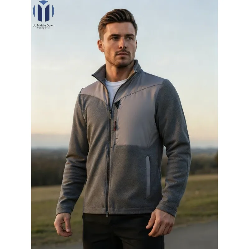 

Men's Outdoor Commuting Fleece Jacket - Autumn Winter Stand Collar Windproof Warm Versatile Style