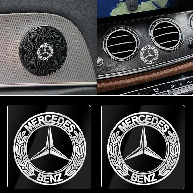 1pcs Metal Car Styling Car Badge Sticker For Mercedes Benz W212 W213 W205 AMG W177 V177 W247 W176 GLA GLC X253 W166 Auto Goods