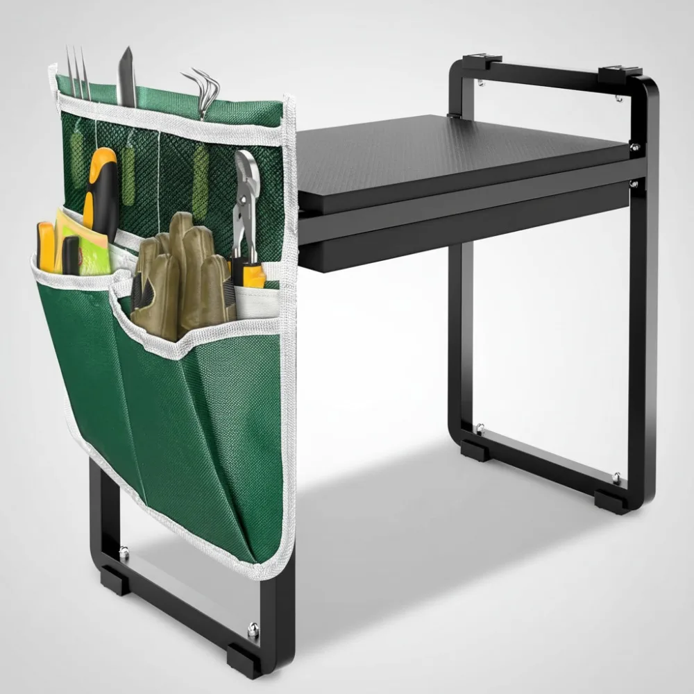 

10.2" Wide Garden Kneeler & Seat, Heavy Duty Gardening Bench for Seniors & Women with Tool Bag