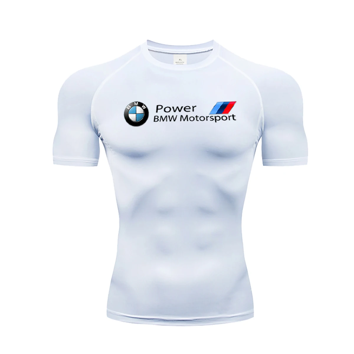 Heren Workout Compressie Y2K BMW Logo Gym T-shirt met lange mouwen Ademend Run Sneldrogend Sport Rash Protection Trainingspak