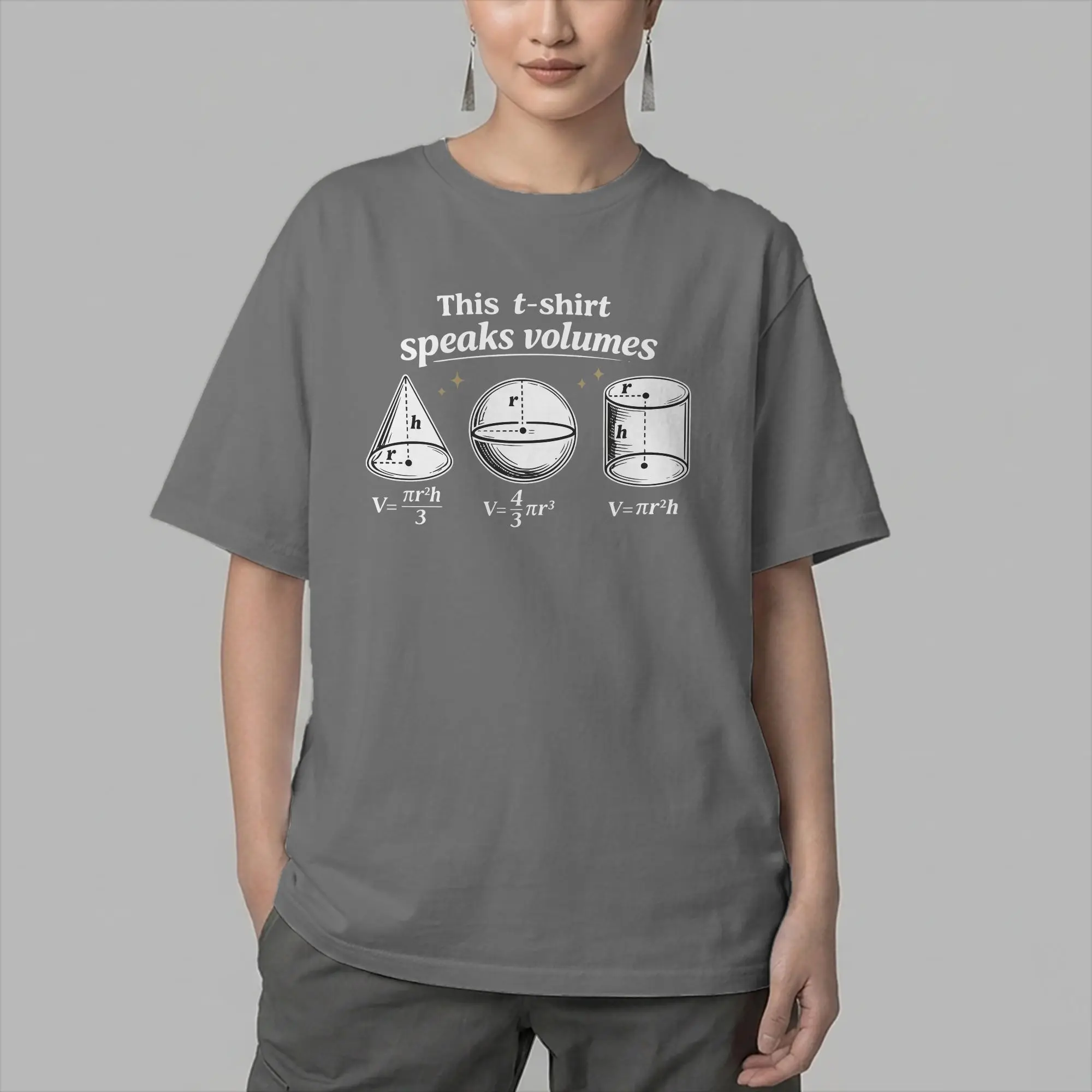 This Speaks Volumes Funny Maths Science Geeky T Shirts Men's  Cotton Hipster T-Shirt Crew Neck  Tee Shirt Short Sleeve Tops 6XL