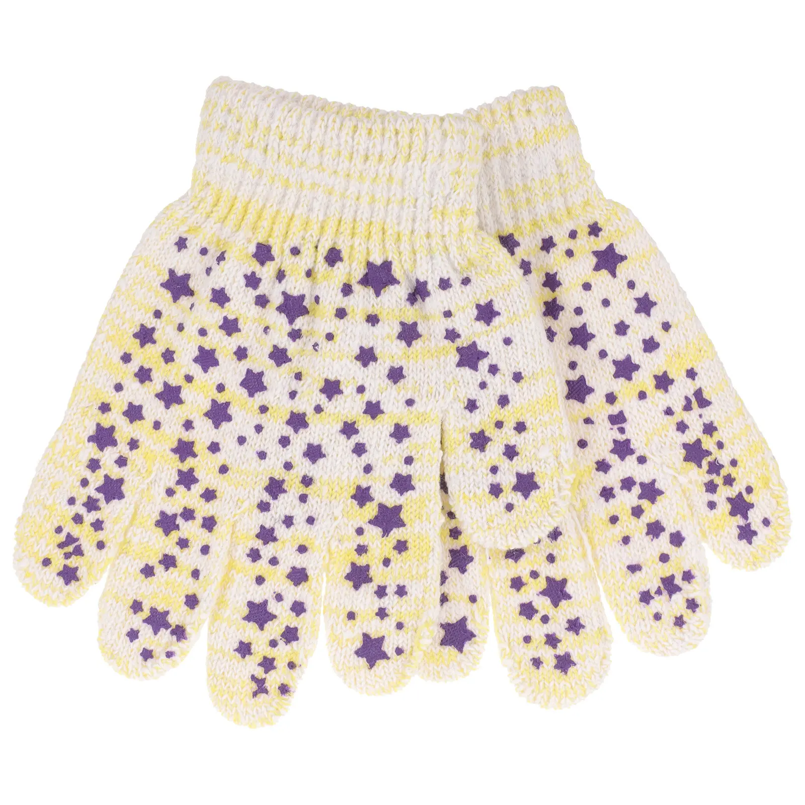 

1 Pair Kids Gardening Gloves Sturdy Soft Fabric Star Decor Protective Work Gloves for Toddler Children Outdoor Yard Work