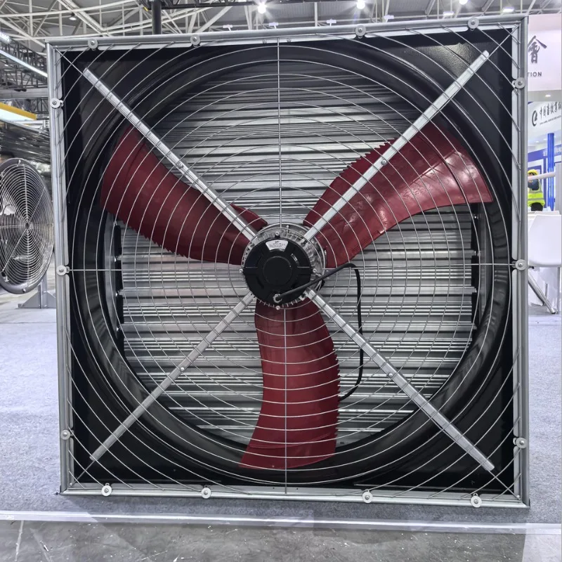 Automatic push-pull centrifugal shutter exhaust fan for poultry/greenhouse ventilation 380 volt electric wall fan Customized