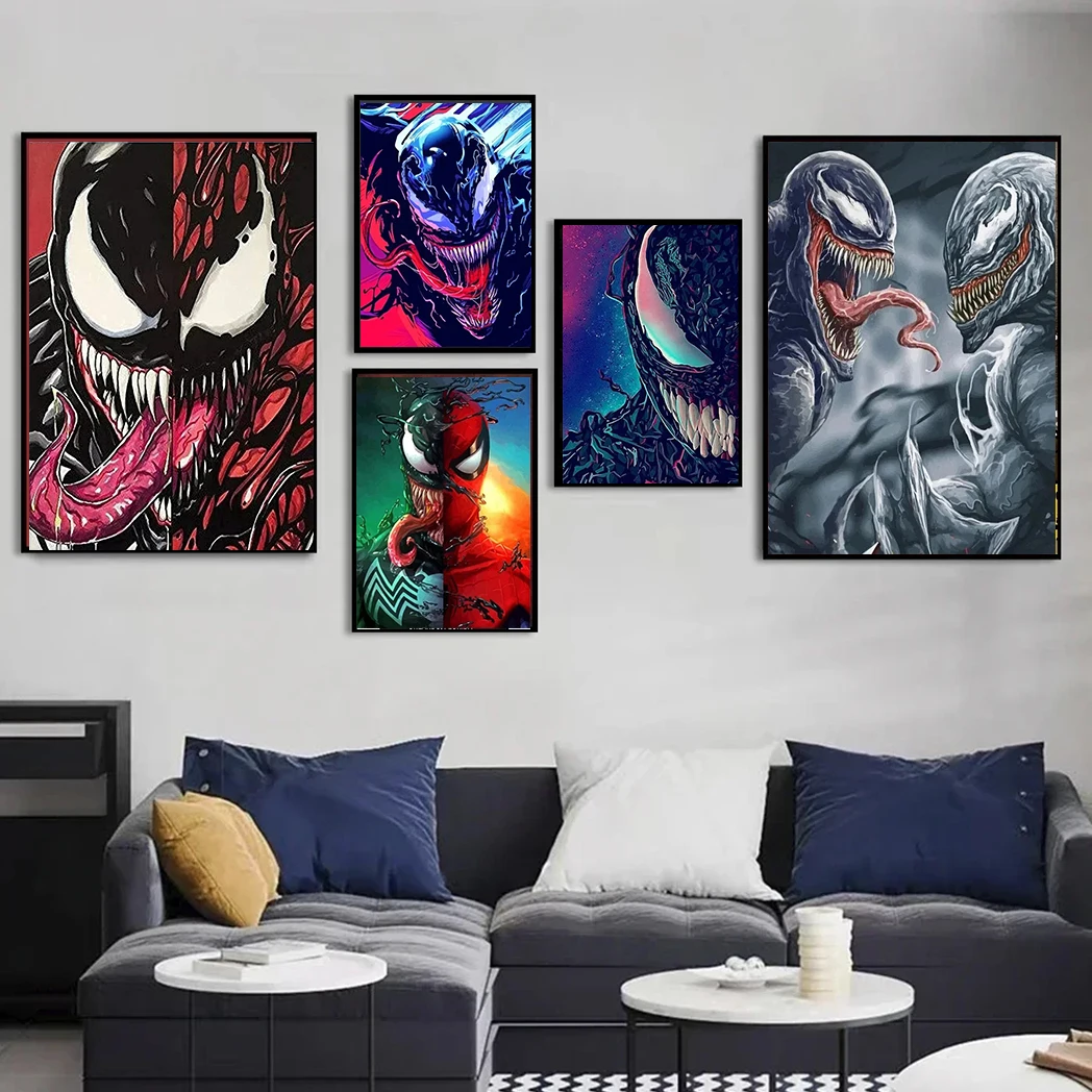 MINISO Marvel Venom Spider-Man Avengers Wall Art Print Poster Canvas Painting For Living Room Home Decoration