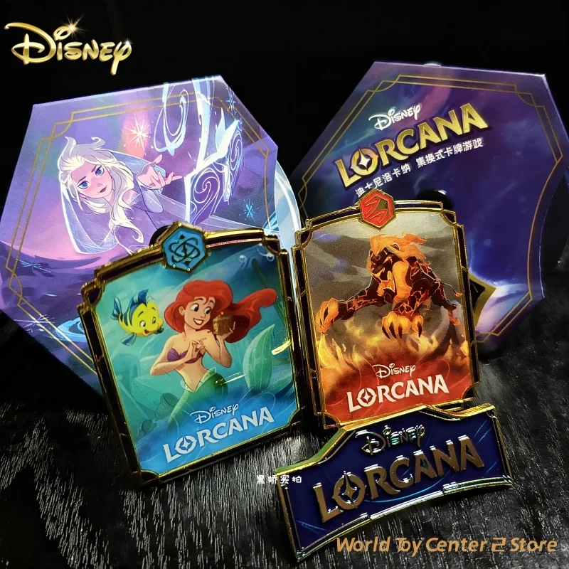 

Genuine Lorcana Collectible Card Surrounding Badges Counter Lorcana Elsa Limited Edition Precious Collection Card Gifts