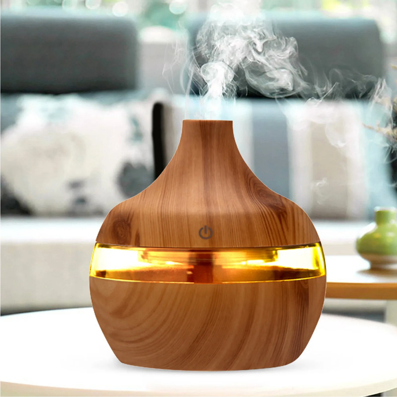 Mini humidificateur d'air électrique USB, brumisateur, diffuseur d'huiles essentielles, LED, arôme, bureau, maison, A