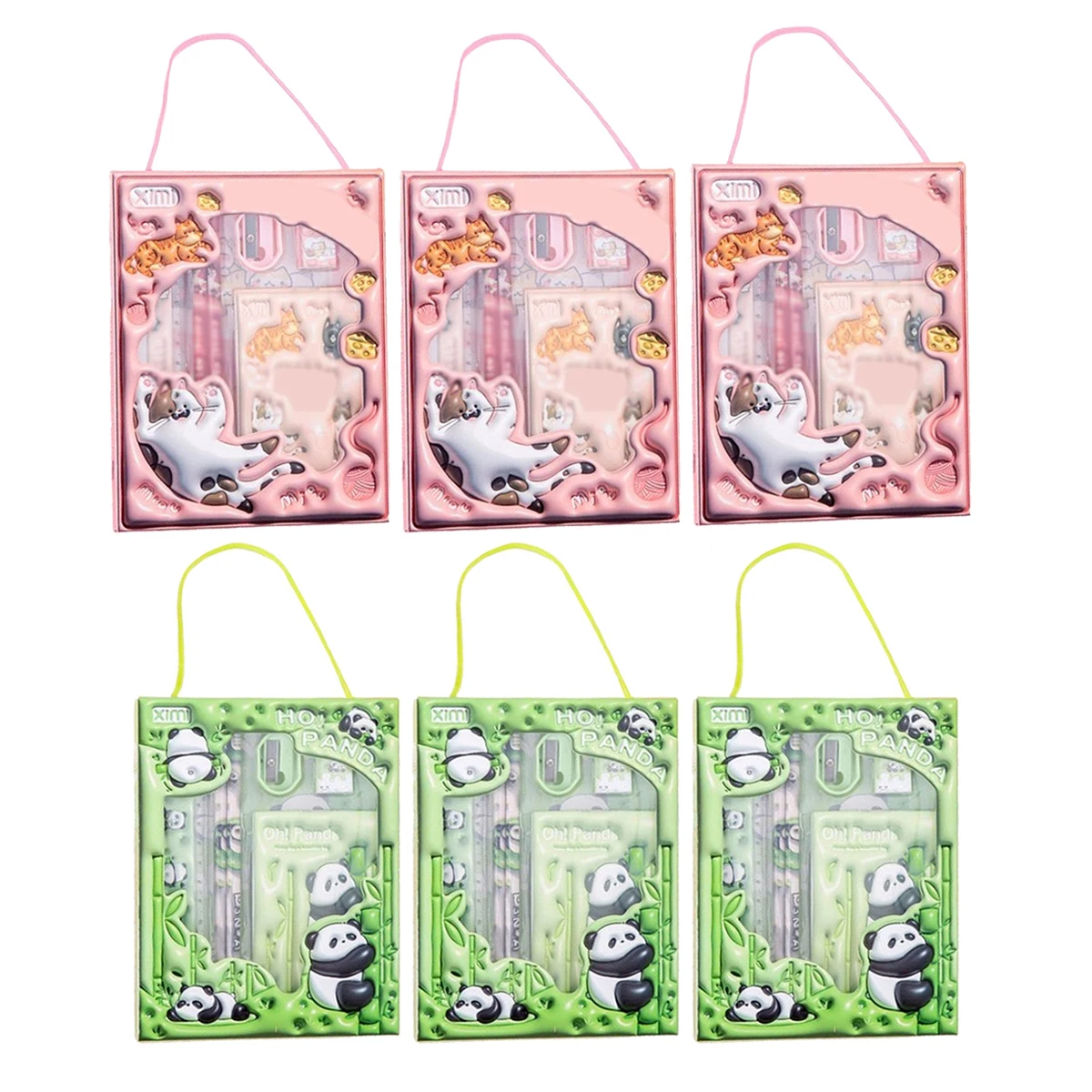 6 In 1 Stationery Set Kawaii Primary School Children Learning Gift Box Study Stationery Set - Pencils Pencil Sharpener Eraser