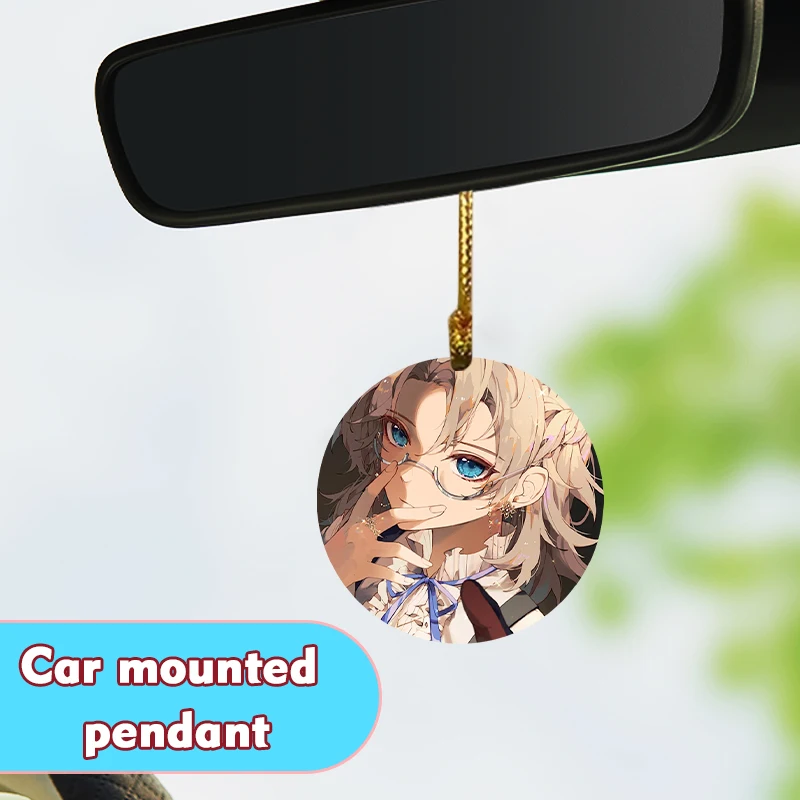 Anime surrounding,Albedo,Cute,Car pendant,acrylic,home,room,Student backpack,Window decoration,Gift for Genshin Impact lovers