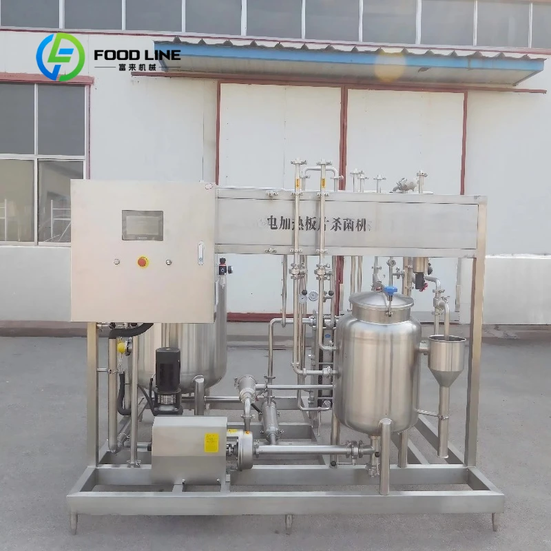 Customized Industrial Touch Screen Auto 1000LPH Plate Sterilization Equipment Pasteurization Machine for Yogurt Plant