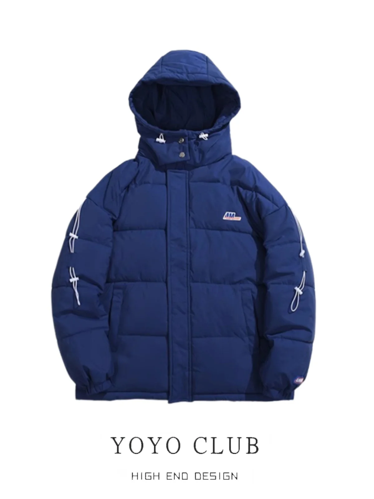 

Утепленная хлопковая куртка свободного кроя для женщин, зимнее пальто с капюшоном на молнии, длинный рукав, стандартная длина