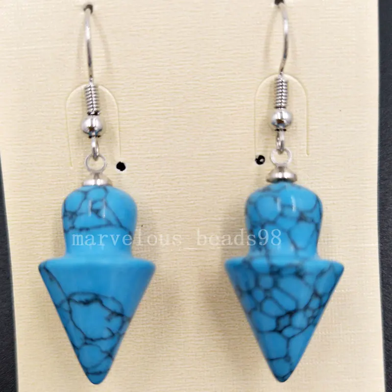 Crystal Opal Tigers Eye Lapis Lazuli Jaspe Howlite Art Bead Earring WB542b