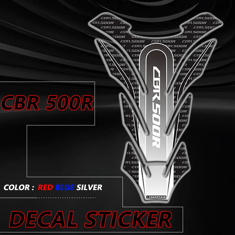 For Honda CBR300R CBR500R CBR400R CBR150R Motorcycle Fuel Tank Pad Decals Sticker 3D Fish Bone Sticker cbr500r 400r 300r 150r