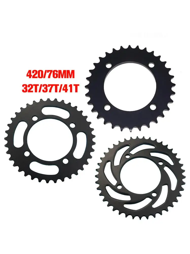 AliExpress NONE 420 32/37/41T Teeth 76mm Motorcycle Chain Sprockets Rear Back Sprocket Cog For 110cc 125cc 140cc Dirt Pit Bike Go-kart Buggy