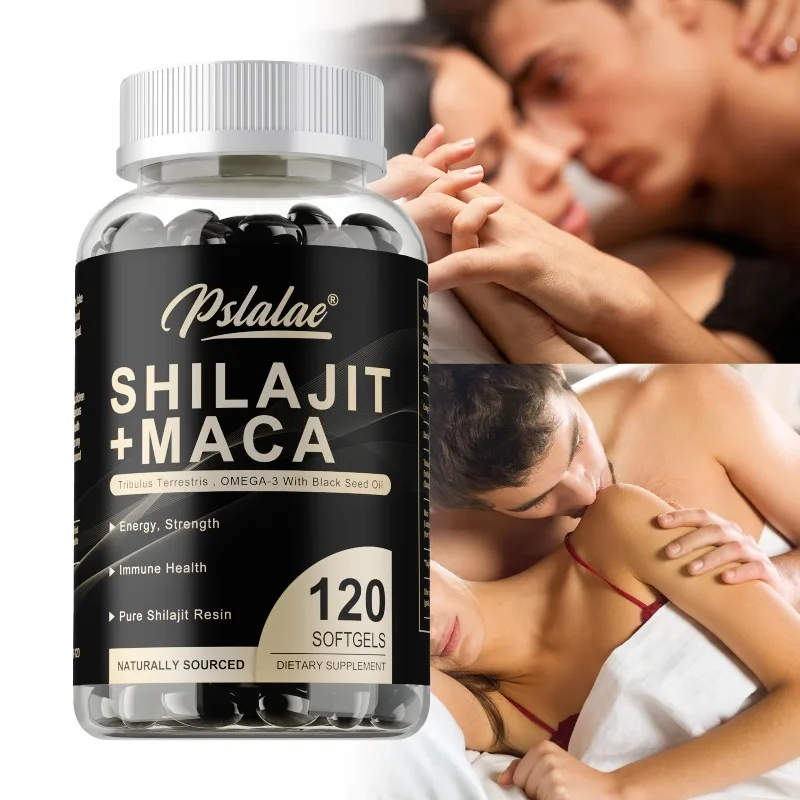 Shilajit + Maca - Boosts Energy and Vitality, Relieves Stress and Anxiety, Balances Hormones, and Improves Thinking and Memory