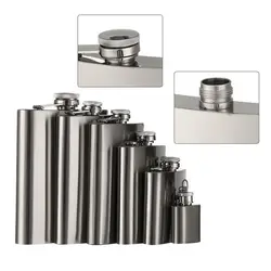 High Quality Stainless Steel Hip Flask Leakproof Container Liquor Flask Portable Convenient Whisky Flagon Outdoor Water Bottles