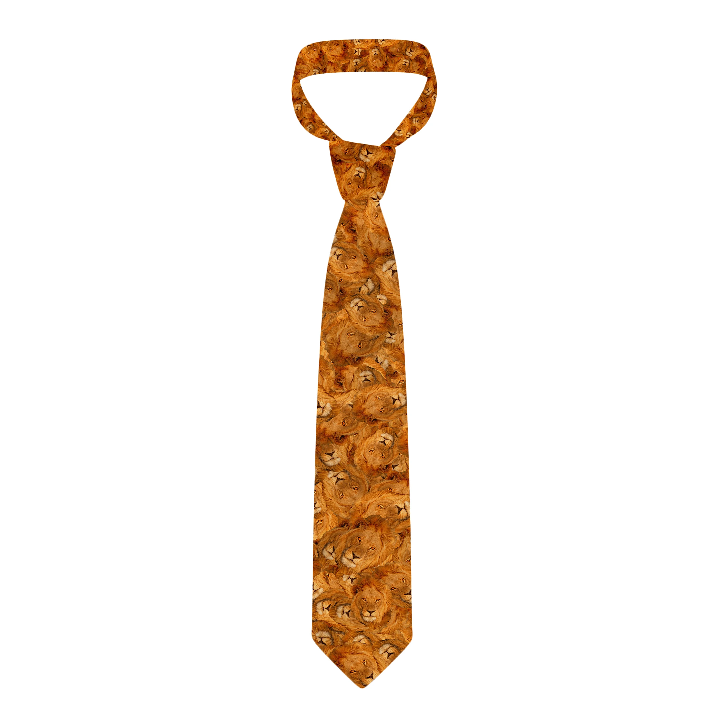 New grassland net red tie lion King Warthog Hyena trend printed tie men and women 8cm wide wedding party accessories