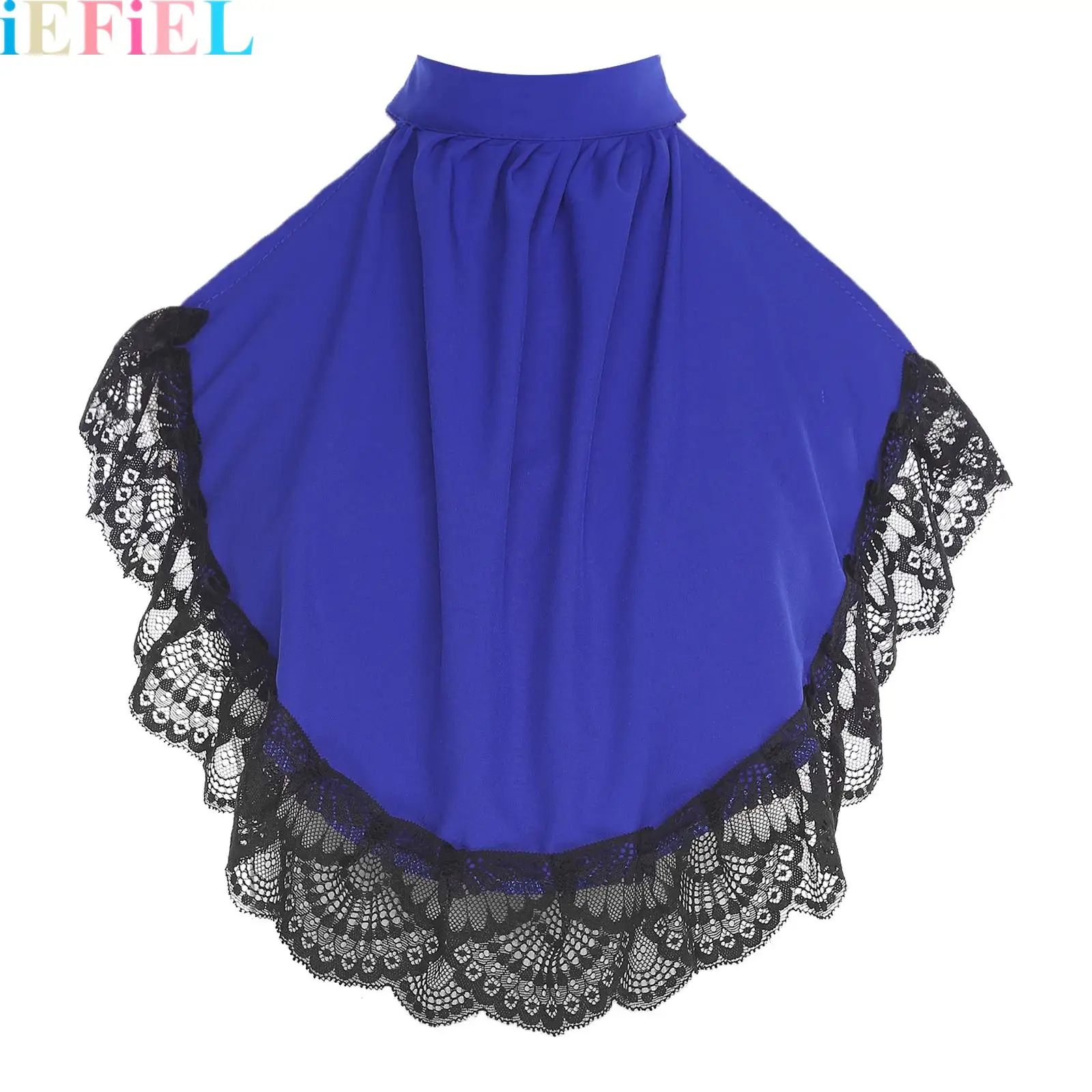 

Women Retro Lace Fake Collar Detachable Patchwork Hook And Loop Fastener Costume Accessory for Stage Performance