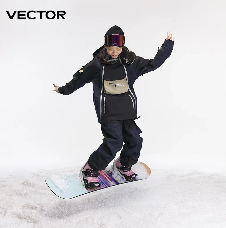 VECTOR 3L tuta da sci con doppia cerniera Set donna uomo inverno donna giacche e pantaloni Warm Waterproof Women Outdoor Ski Bike Camping