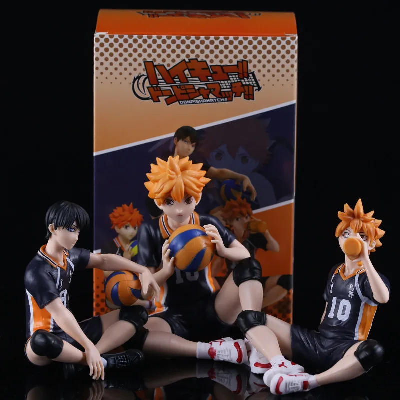 ฟิกเกอร์ตัวการ์ตูน Haikyuu, โมเดล shoyo Hinata ของเล่นตุ๊กตาขยับแขนขาได้ก๋วยเตี๋ยว kozume kenma กล่องของเล่นสะสม tobio kageyama ขนาด12ซม.