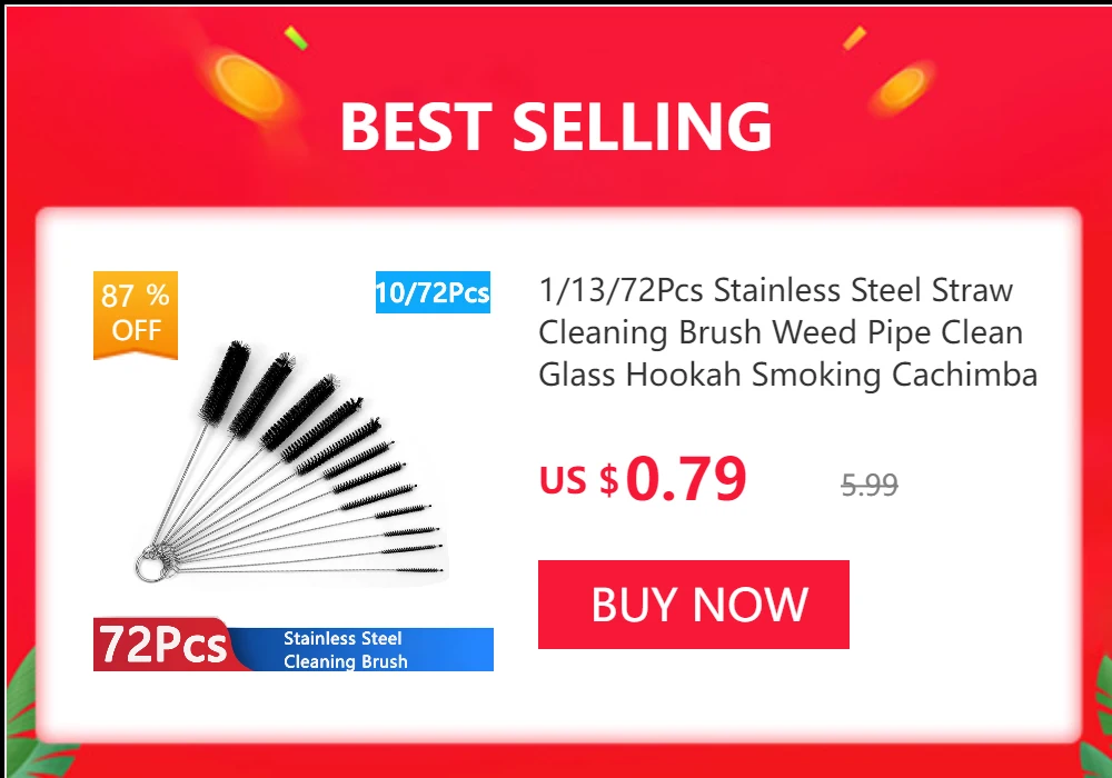 1-10Pcs Glas Strohhalme Eco Freundliche Mehrweg Trinken Metall Stroh mit Pinsel Smoothies Milchshake Cocktails Partei Bar Zubehör Großhandel – Detail 1