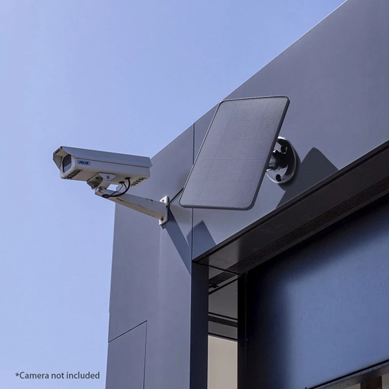 Водонепроницаемое зарядное устройство с солнечной панелью 10 Вт для домашней камеры безопасности, зарядное устройство с солнечными элементами и зарядным кабелем, белый цвет