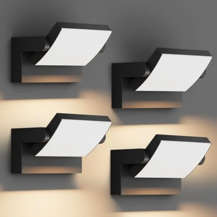 

4 Packs Modern Outdoor Lights, 40W Black LED Exterior Light Fixtures, 3000K Outdoor Wall Sconces, IP65 Waterproof Porch Lights