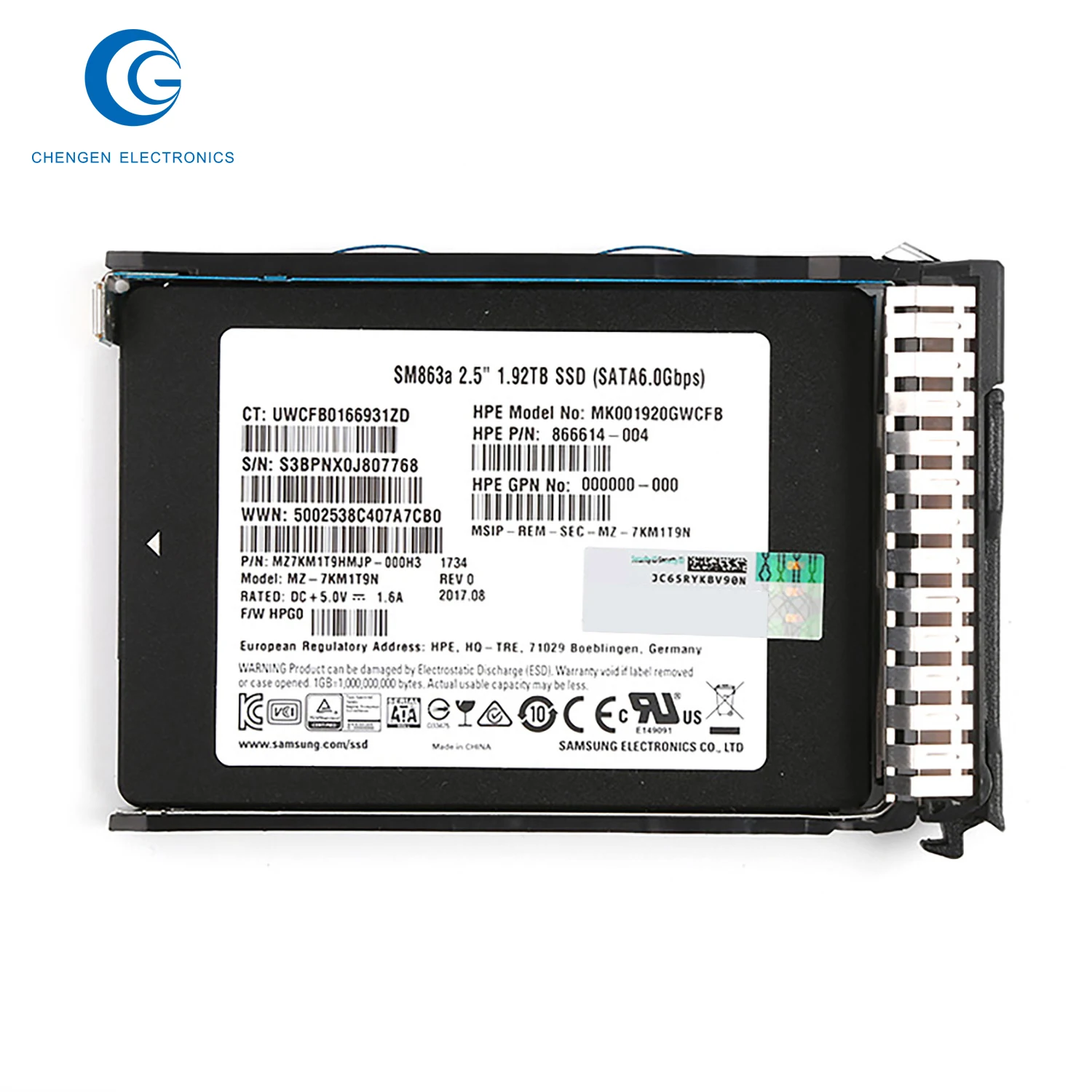 

866614-004 1.92Tb Mlc Sata 6Gbps Mixed Use 2.5-Inch Internal Solid State Drive (Ssd) With Smart Carrier