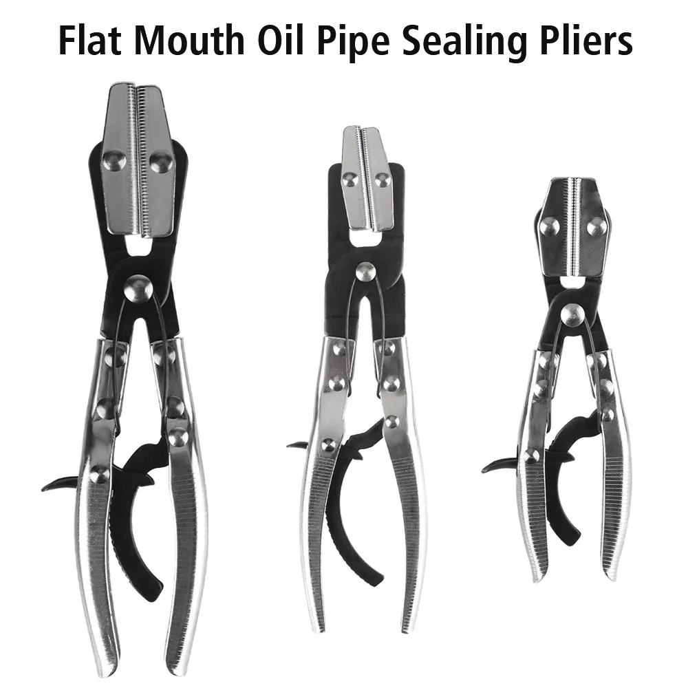 Flat Mouth Oil Pipe Sealing Pliers Universal 8/10/12 Inch Automatic Locking Length Car Repair Tool 3Pcs Hose Pinch Off Pliers