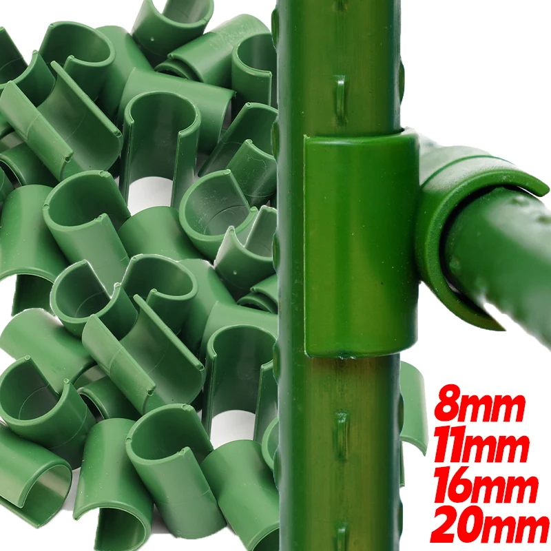 

5/50pcs Plastic Plant Trellis Connector Clip Greenhouse Garden Universal Flower Support Fixed Connector Pillar Diameter Fastener