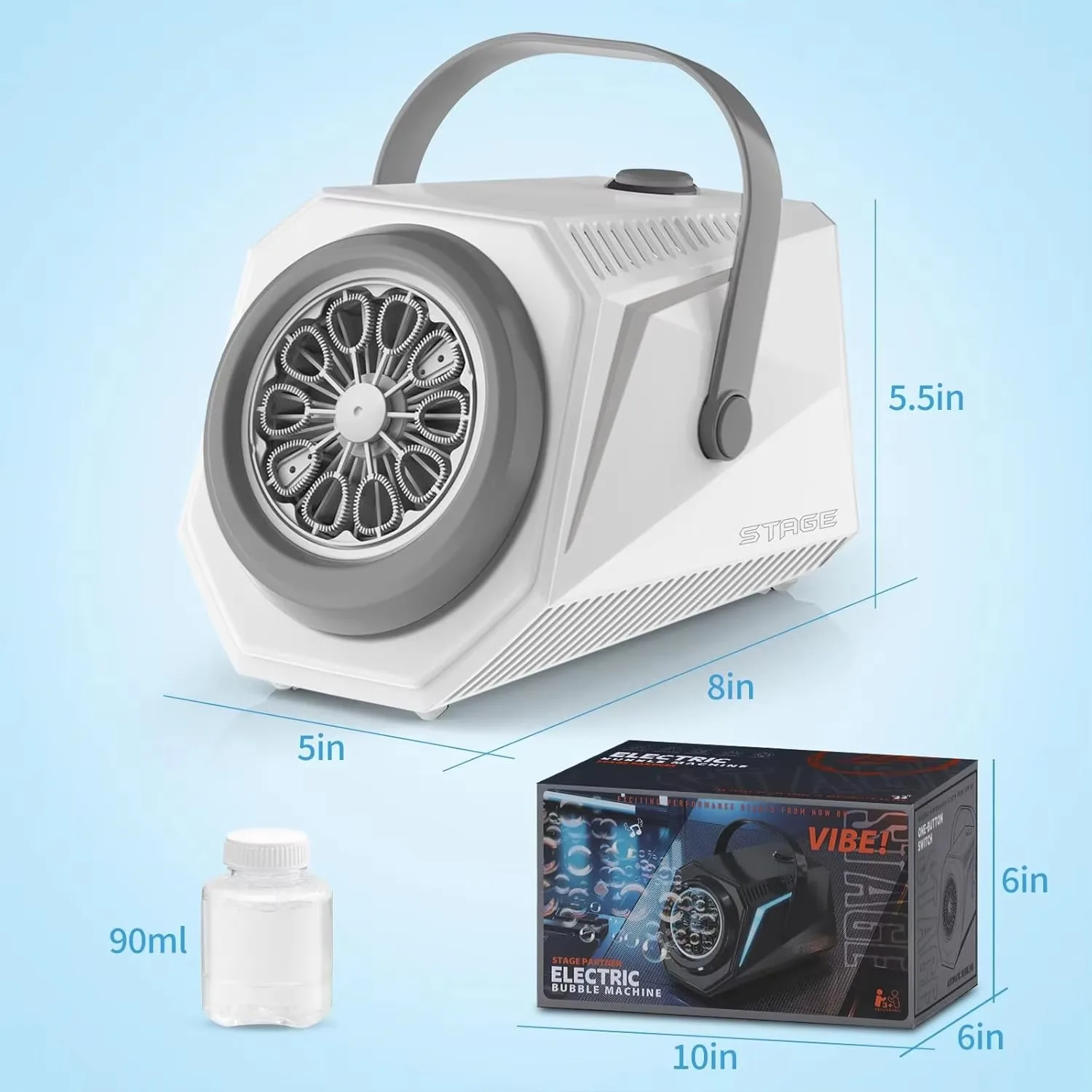 Bubble Machine พร้อมรีโมทคอนโทรล 10 หลุมไฟฟ้าอัตโนมัติ Bubble Blower พร้อมโคมไฟของเล่นสําหรับงานแต่งงานกลางแจ้งของขวัญ