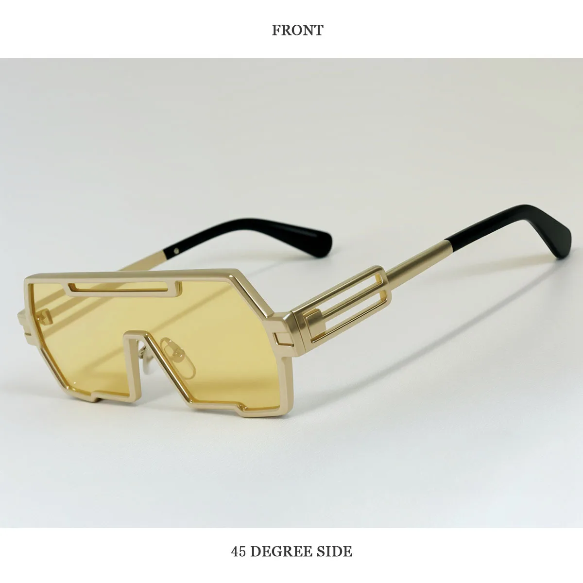 Quadratische Steampunk-Sonnenbrille für Damen 2026 Einteilige UV400-Schutz Sonnenbrille für Herren Markendesign Modische Brille Gafas De Sol Hombre – Detail 24