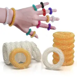 Compact Premium Acupressure Ring Springs Steel Anti Stress Rings Mini φ2.5cm Stress Ring Relaxation Fingers