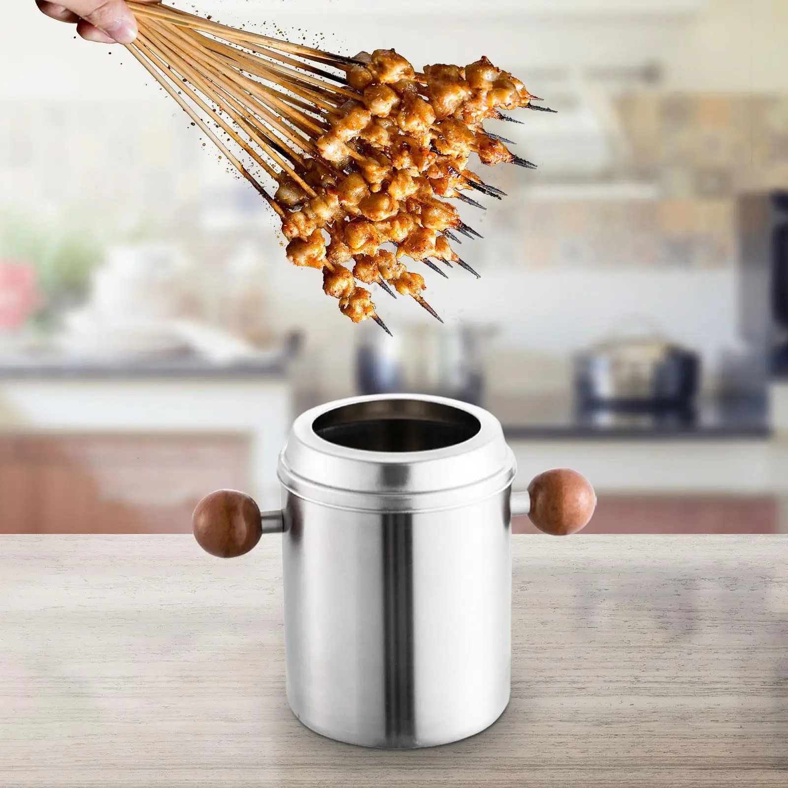 Mini Deep Oil Fryer Ball Handle Frying Pot Deep Fry Pot with Double Handle for Chicken Pumpkin Pie Drumsticks French Fries Fries