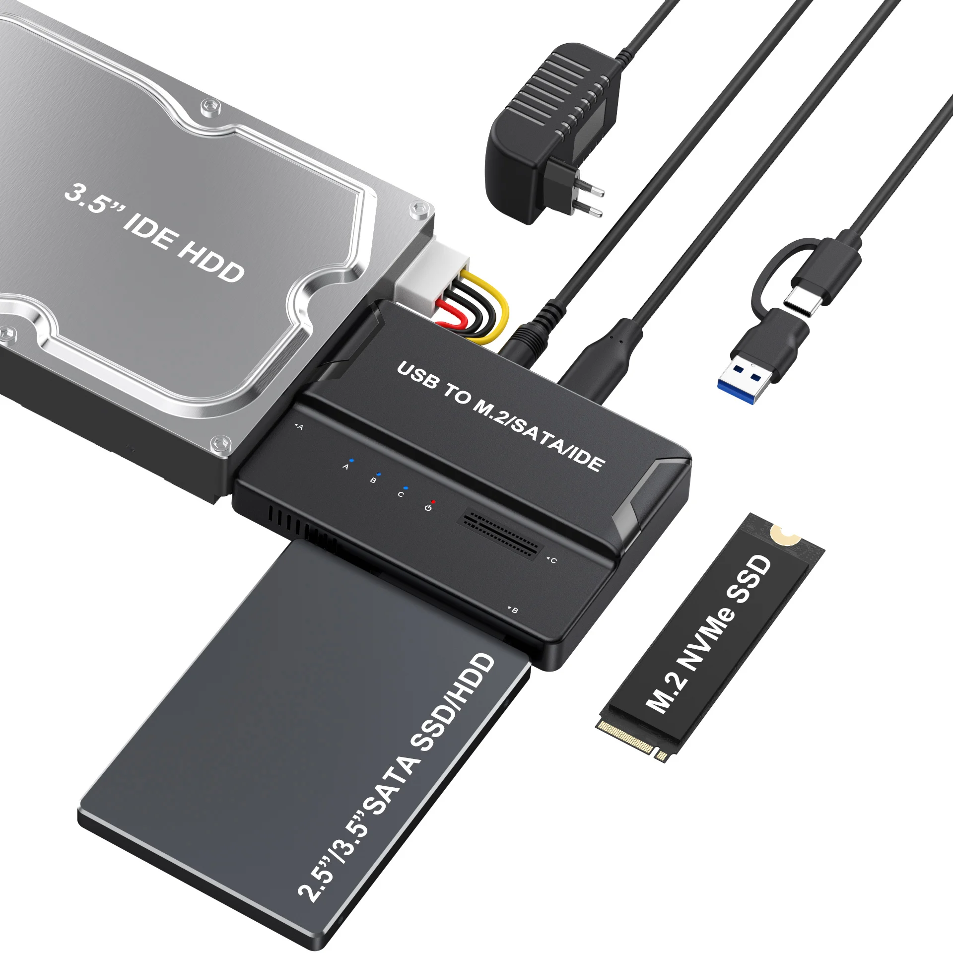 usb32-m2-nvme-35インチideハードディスクアダプター-25-35インチhdd-ssdデータ転送コンバーター-ドッキングエンクロージャー-ノートパソコン-デスクトップ用