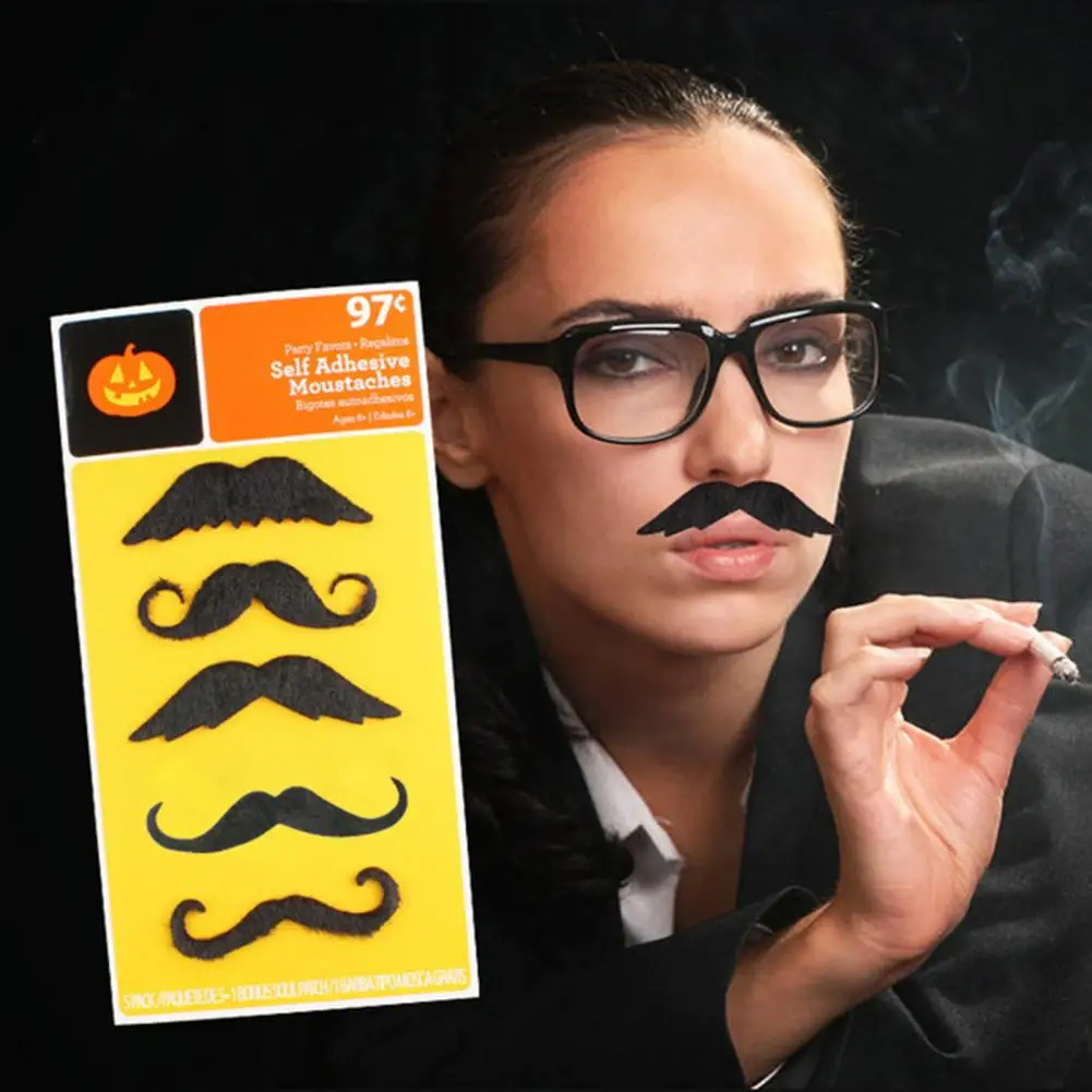 Great Fake Mustache Novel Odorless Lightweight Easily Removed Fake Mustache  Fake Whisker Self-adhesive