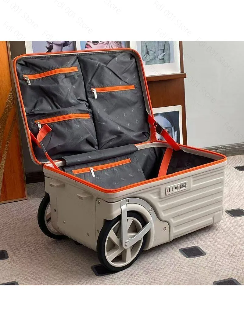 Large Capacity 24 Inch Side Opening Travel Suitcase, 2025 New Big Wheels 20 Inch Carry On Luggage Trolley Bag for Women