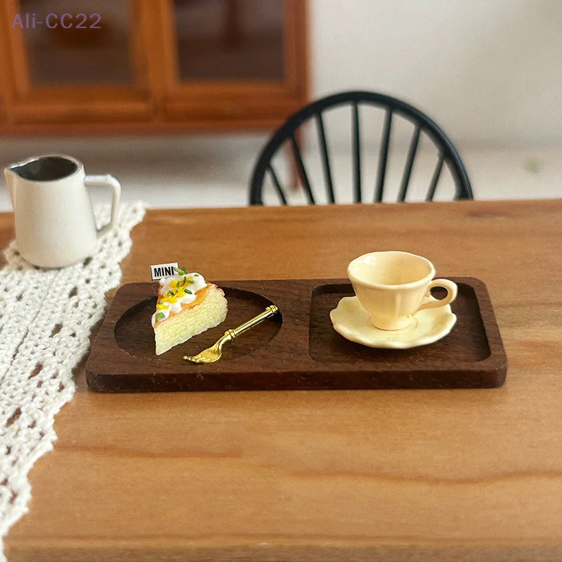 {CC22} 1 pz francese retrò tazza di caffè piatto modello casa delle bambole decorazione scena in miniatura casa delle bambole mini gioco mobili da cucina