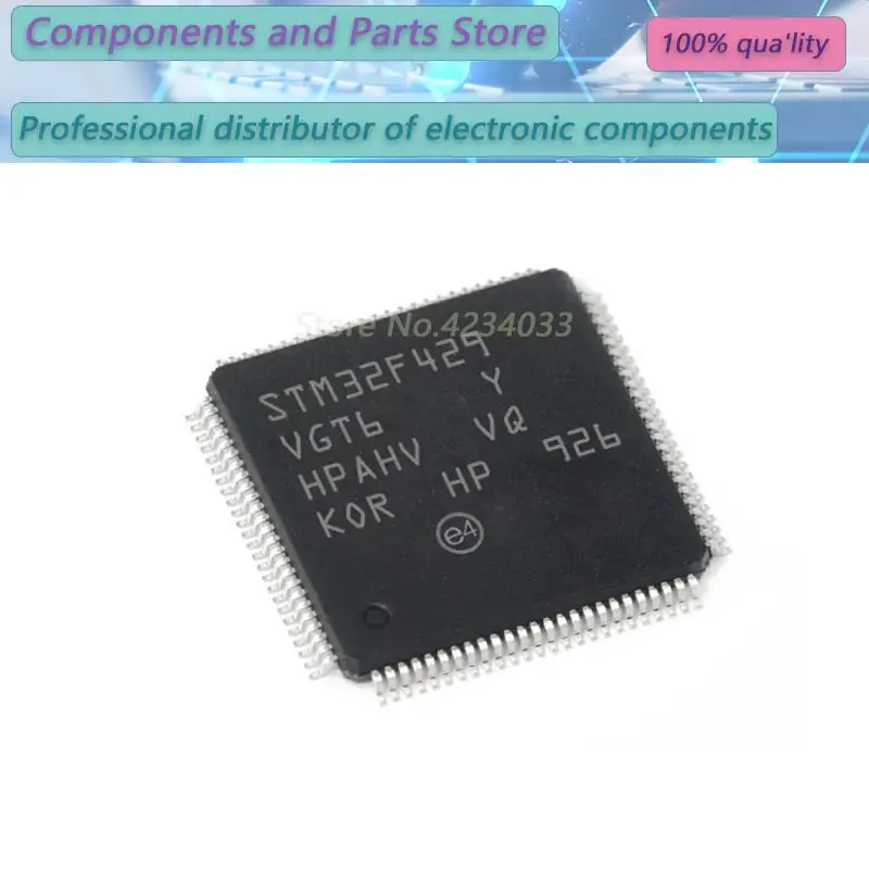 1PCS STM32F429VGT6 STM32F429VGT  STM32F429  LQFP-100  NEW100% STM32 F429VGT6