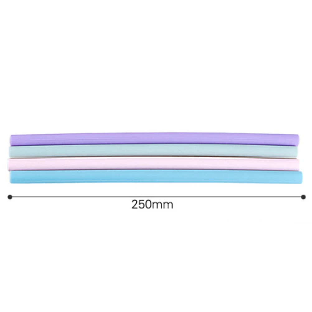 

4 Pieces Silicone Drinking Straws Reusable Foldable Travel Safe Food Grade Smoothies Coffee Tea Cocktails Kitchen Bar
