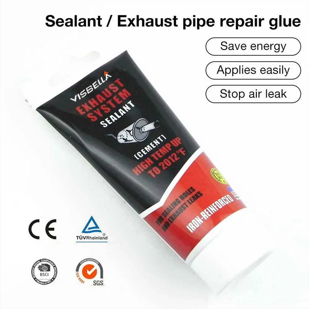 75/150g Exhaust Pipe Repair Glue for Motorcycle Car Pipes Seal Welding Leak Repair High Temp Adhesive for Mufflers Tailpipes