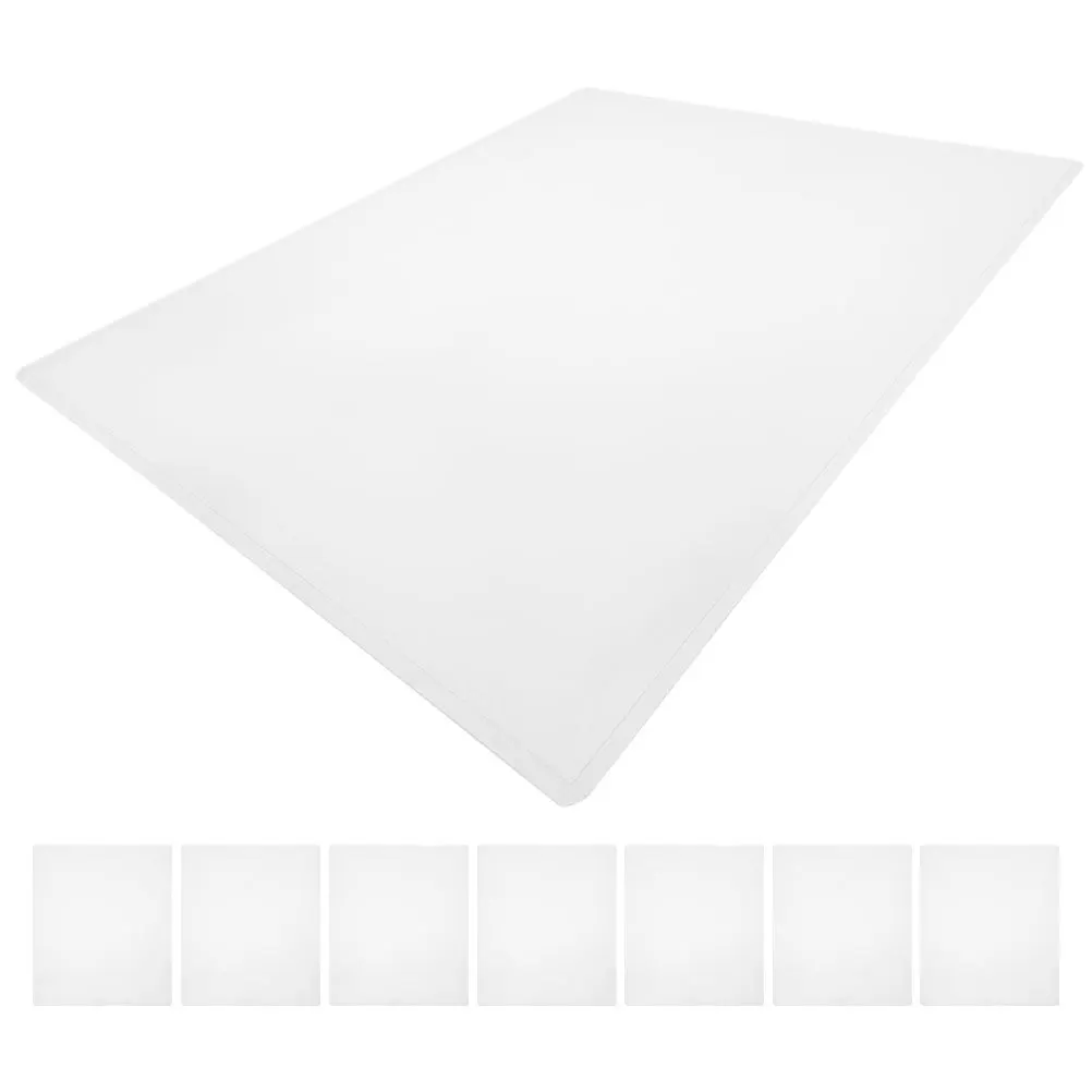 8Pcs Plastic Page Protectors 21.6x28cm Clear Waterproof Sheet Covers for Photos Documents Print Protection Folder Inserts
