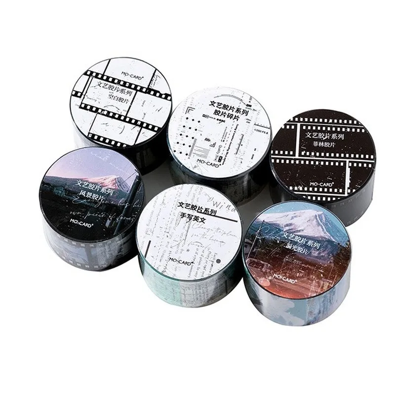 1 Roll 2.5x200cm Film Themed PET Washi Tape Stickers Transparent Movie Film Decor Tape Scrapbooking - view 5